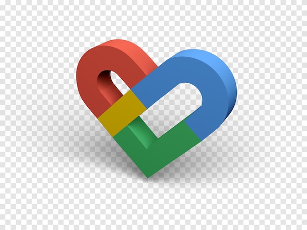 Logo di google in forma 3d rendering