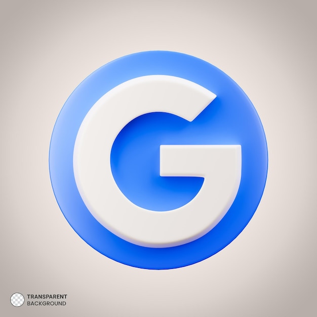 PSD google icon isolated 3d render illustration