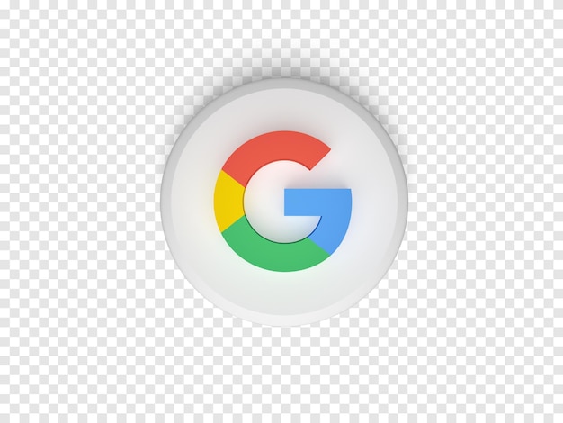 PSD Логотип google 3d визуализации изолированные