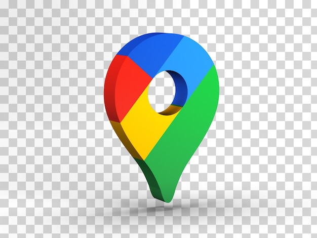 PSD google map icon 3d render