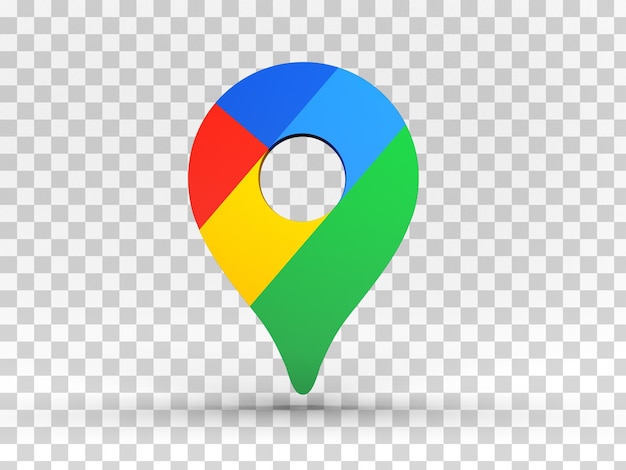 PSD rendering 3d dell'icona della mappa di google