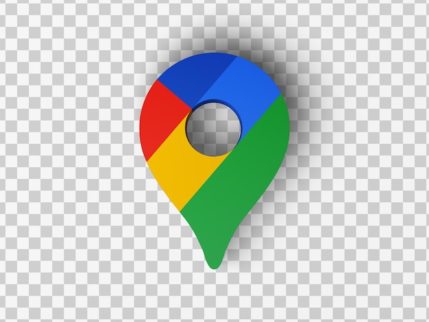 PSD rendering 3d dell'icona della mappa di google