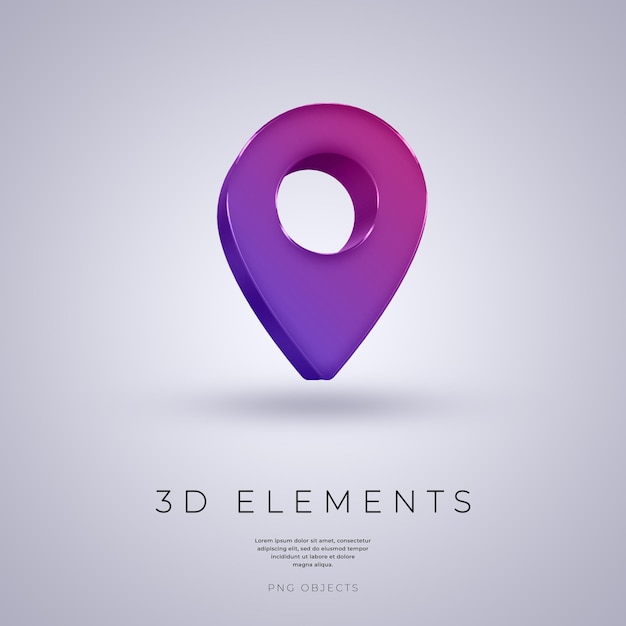 PSD google maps icon isolated 3d render illustration