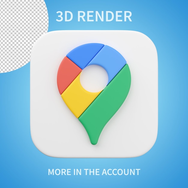 Google Maps Ikona Renderowania 3d