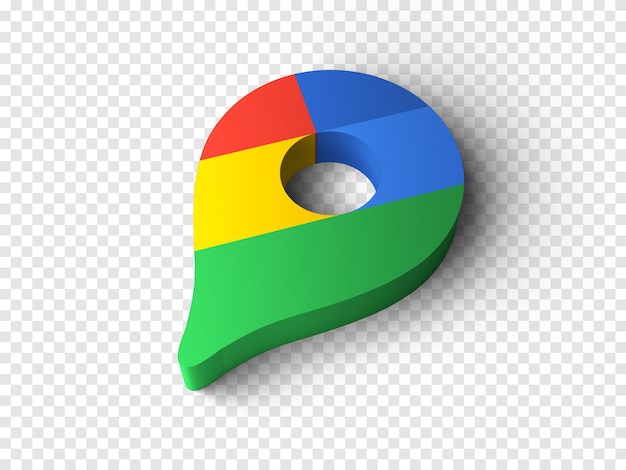 PSD rendering 3d del logo di google maps