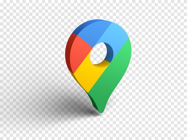 PSD google mapuje logo 3d render