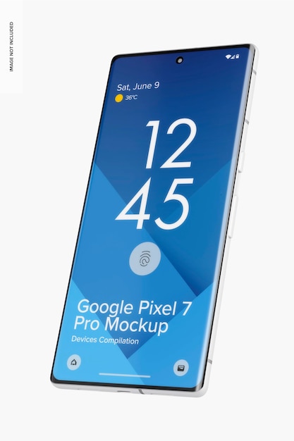 PSD google pixel 7 pro 모형, 플로팅