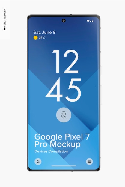 PSD google pixel 7 pro mockup, top view