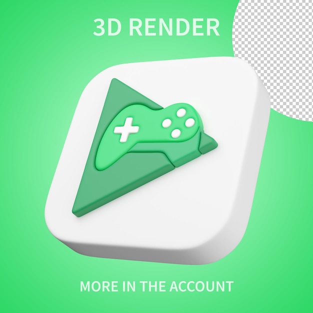 Google play games icon 3d render