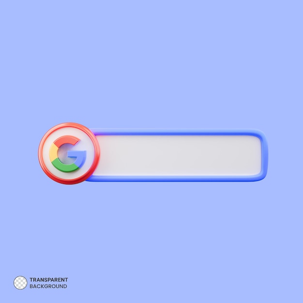 Google search bar icon isolated 3d rendering