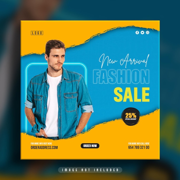 Gorgeous fashion sale instagram post template for new arrival promotion