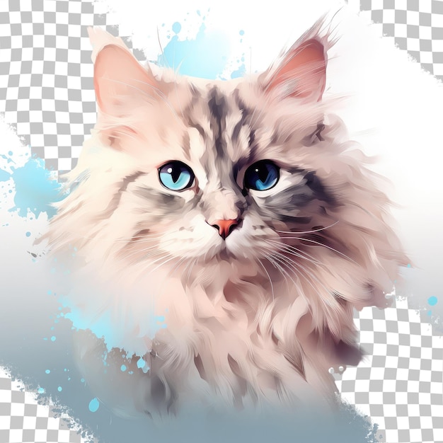 PSD gorgeous feline transparent background