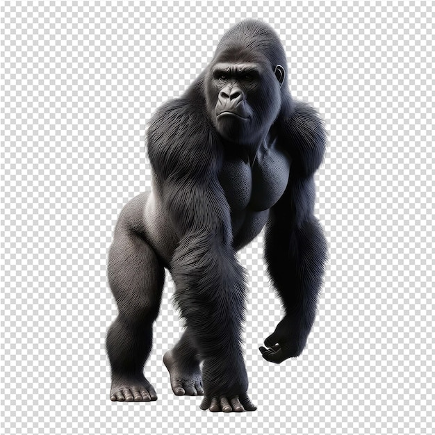 PSD a gorilla that is standing in front of a background