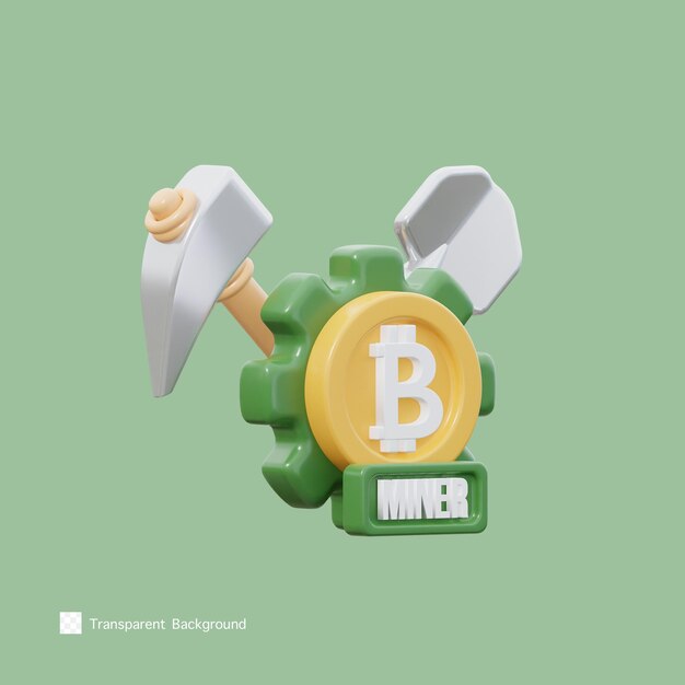Górnik ikona ilustracja renderowania 3d