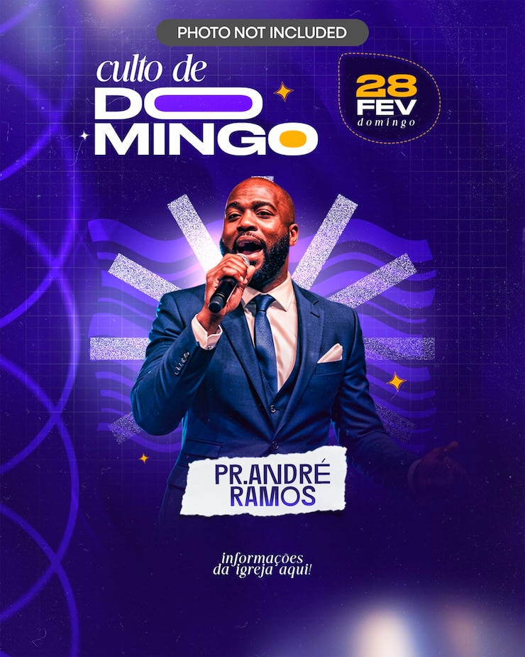 PSD gospel evenement flyer bewerkbare psd