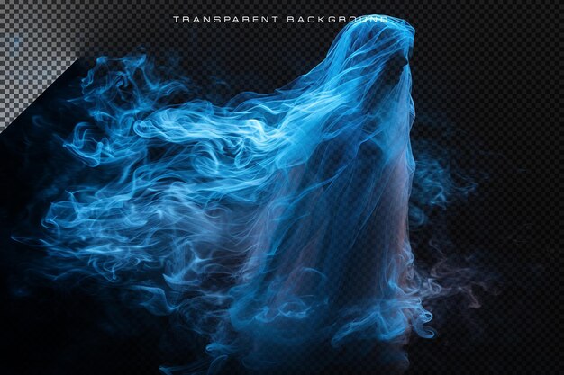 PSD gost smoke effect on transparent background