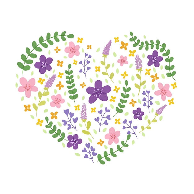 Gouche floral heart 4