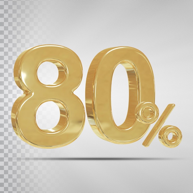 Goud 80 procent luxe 3d render