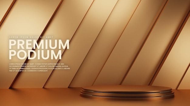 Goud geometrische luxe podium product display