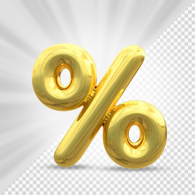 Goud symbool percentage luxe 3d