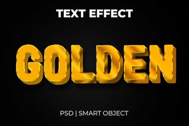 Gouden 3d-bewerkbaar tekststijleffect