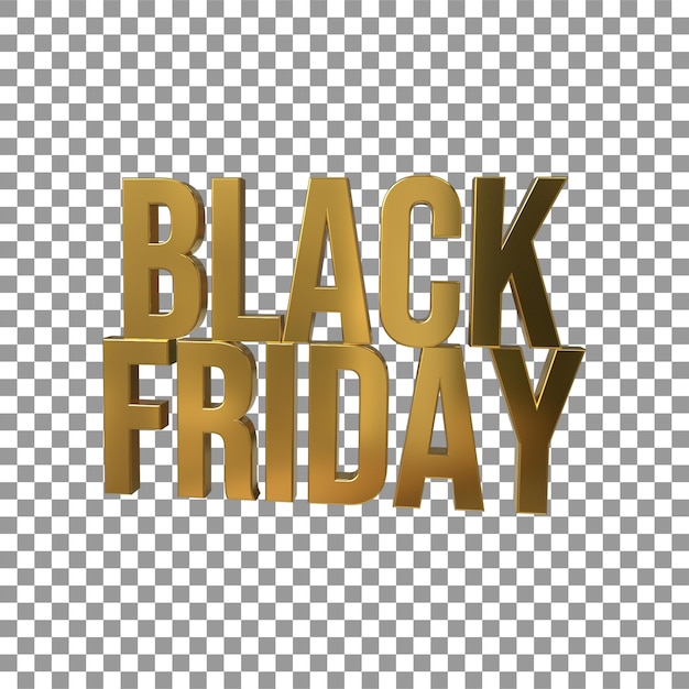 Gouden 3d black friday-tekst het ultieme winkelextravaganza