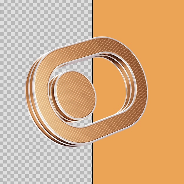 gouden 3d schakelaar uit pictogram geïsoleerd Premium Psd