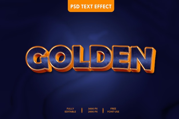 Gouden 3D-teksteffectstijl