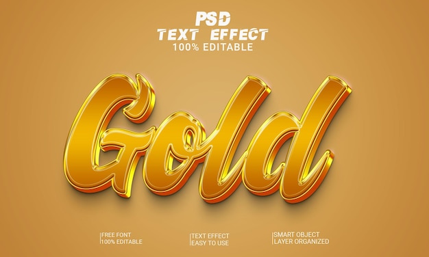 Gouden 3D-teksteffectstijl