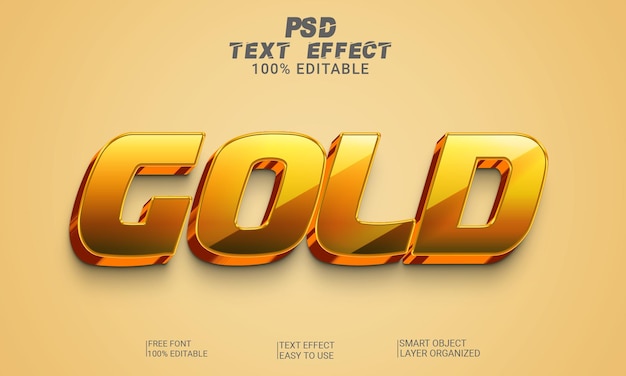 Gouden 3D-teksteffectstijl