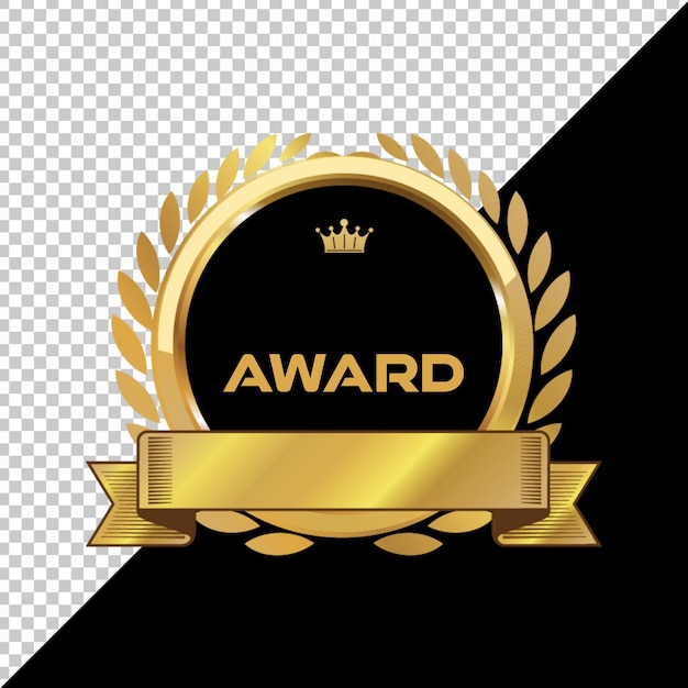 Gouden Award Badge met Laurel Wreath Luxury Design