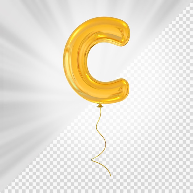 Gouden ballon letter c