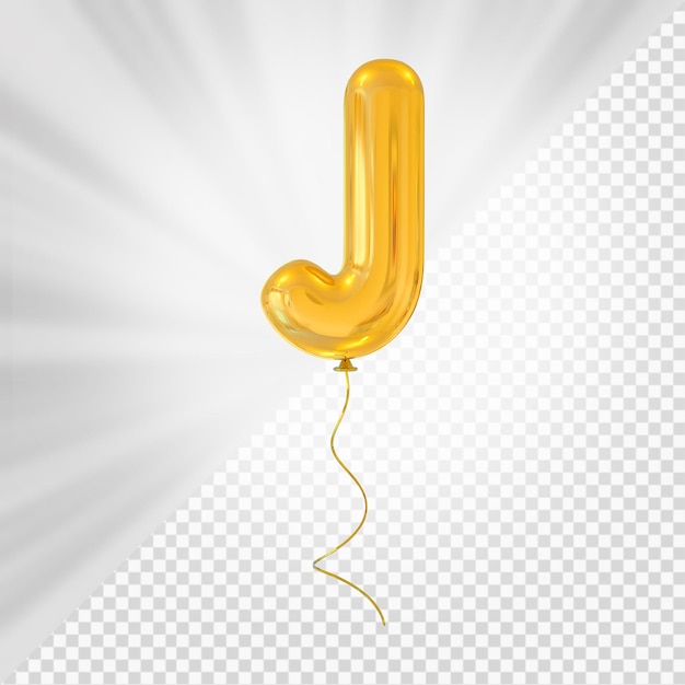 Gouden ballon letter j