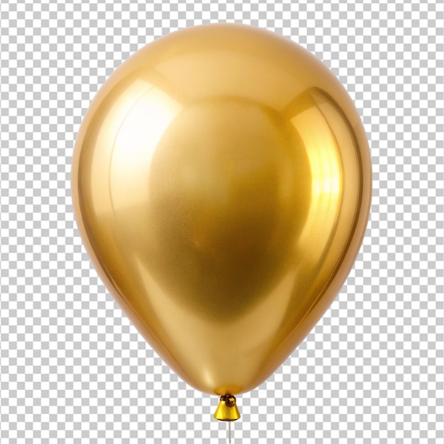 Gouden ballon op doorzichtig