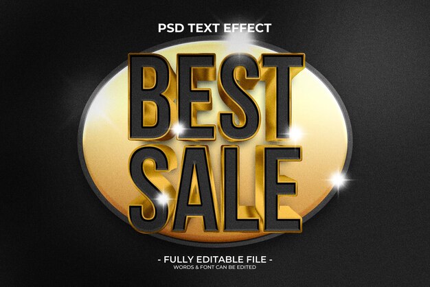 PSD gouden beste verkoop 3d-teksteffect