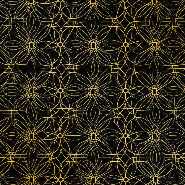 PSD gouden bladpatroon op een zwarte achtergrond
