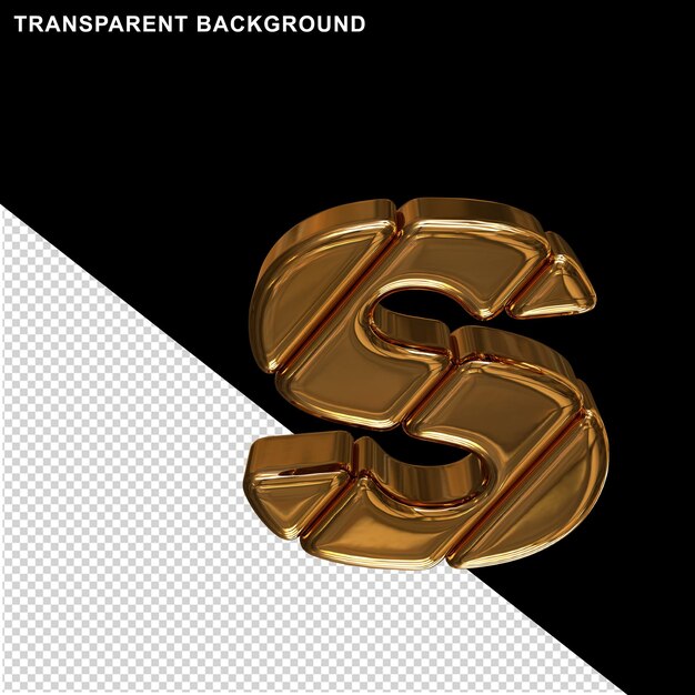 Gouden blokletter s