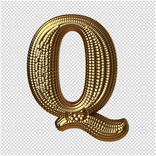 Gouden bollen brief 3D-rendering