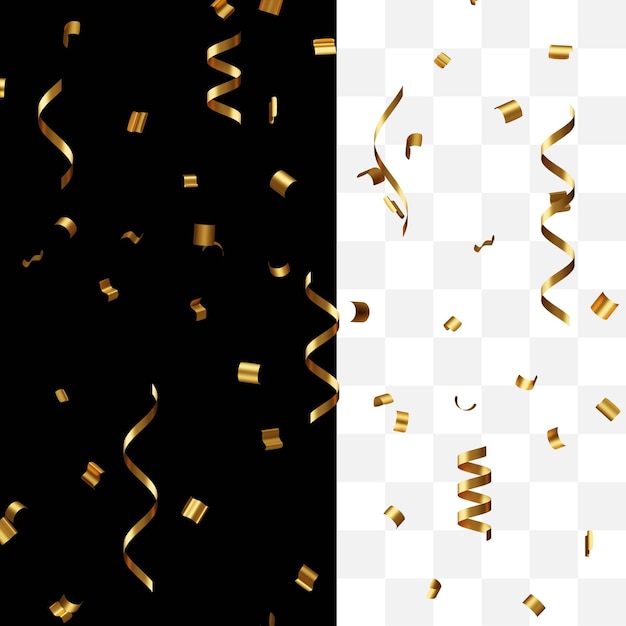 Gouden confetti geïsoleerd