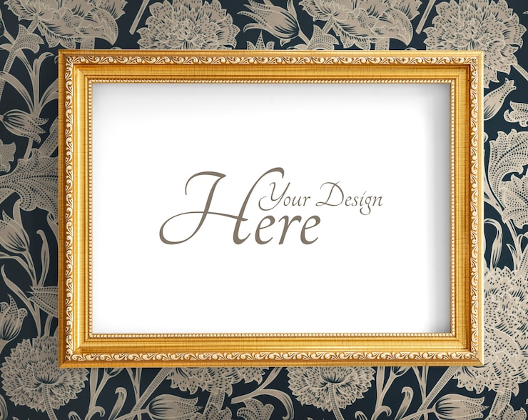 PSD gouden fotolijst mockup