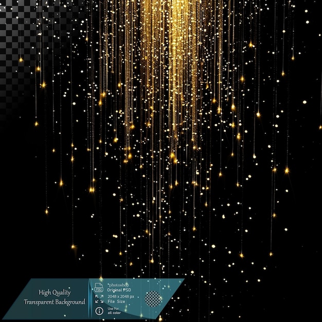 Gouden glinsterende regen