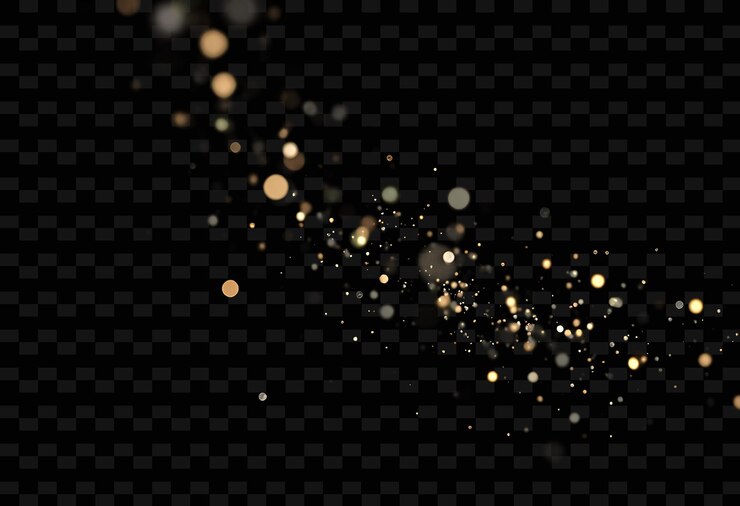 PSD gouden glitter op een zwarte achtergrond