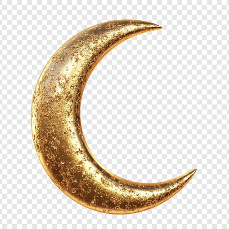 PSD gouden halve maan hemels symbool islam ramadan