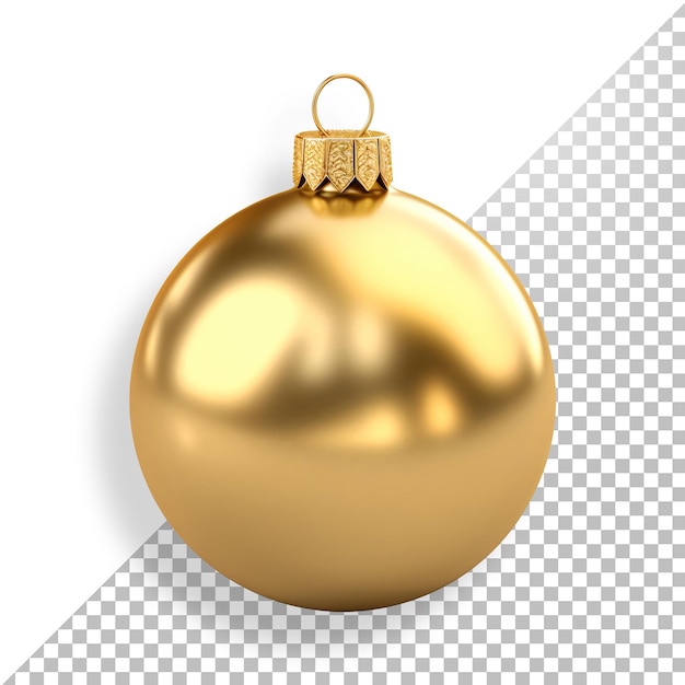 PSD gouden kerstbol in 3d.