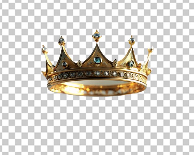 gouden koning of koningin kroon geïsoleerd op witte achtergrond