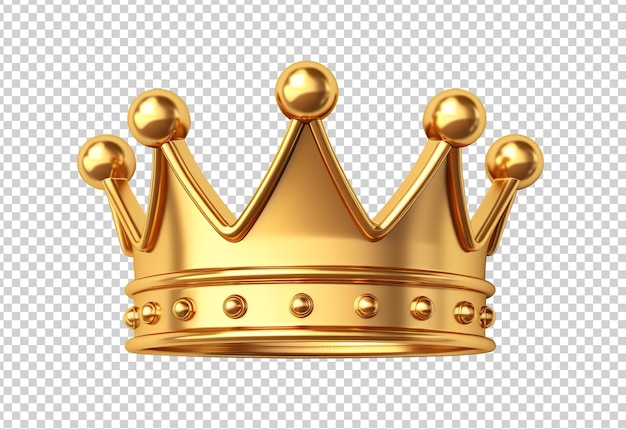 Gouden kroon Knipsel op transparant