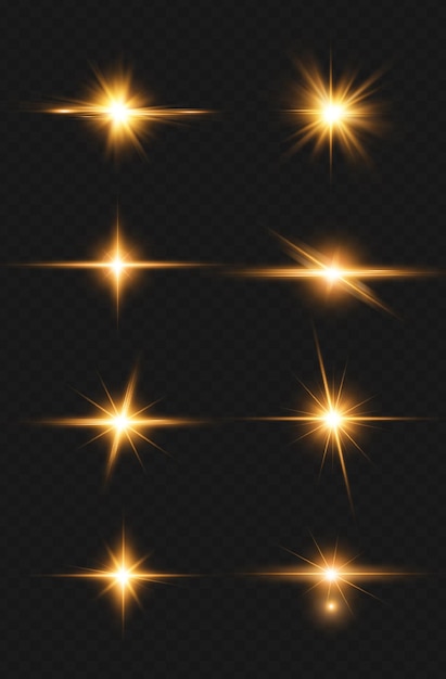 gouden lens flare transparant geïsoleerd
