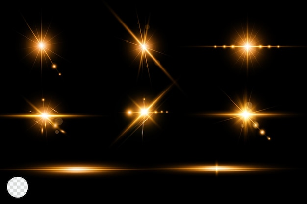 Gouden lens flares collectie