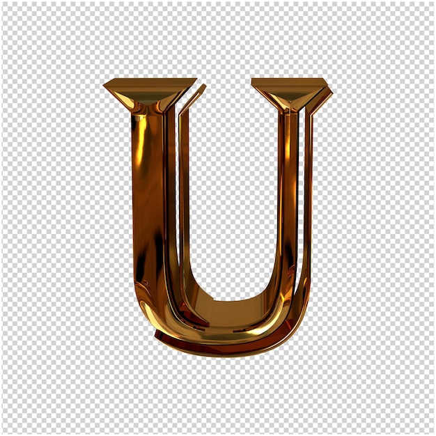 Gouden letter 3d-rendering