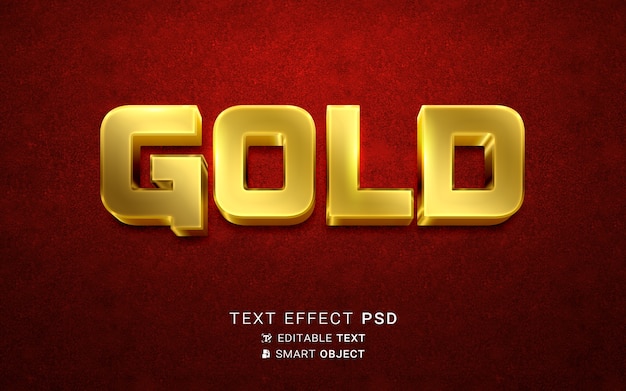 PSD gouden lettertype teksteffect